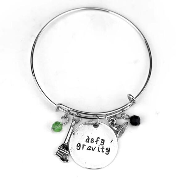 Wicked Defy Gravity Expandable Bangle Charm Bracelet - Picture 1 of 6